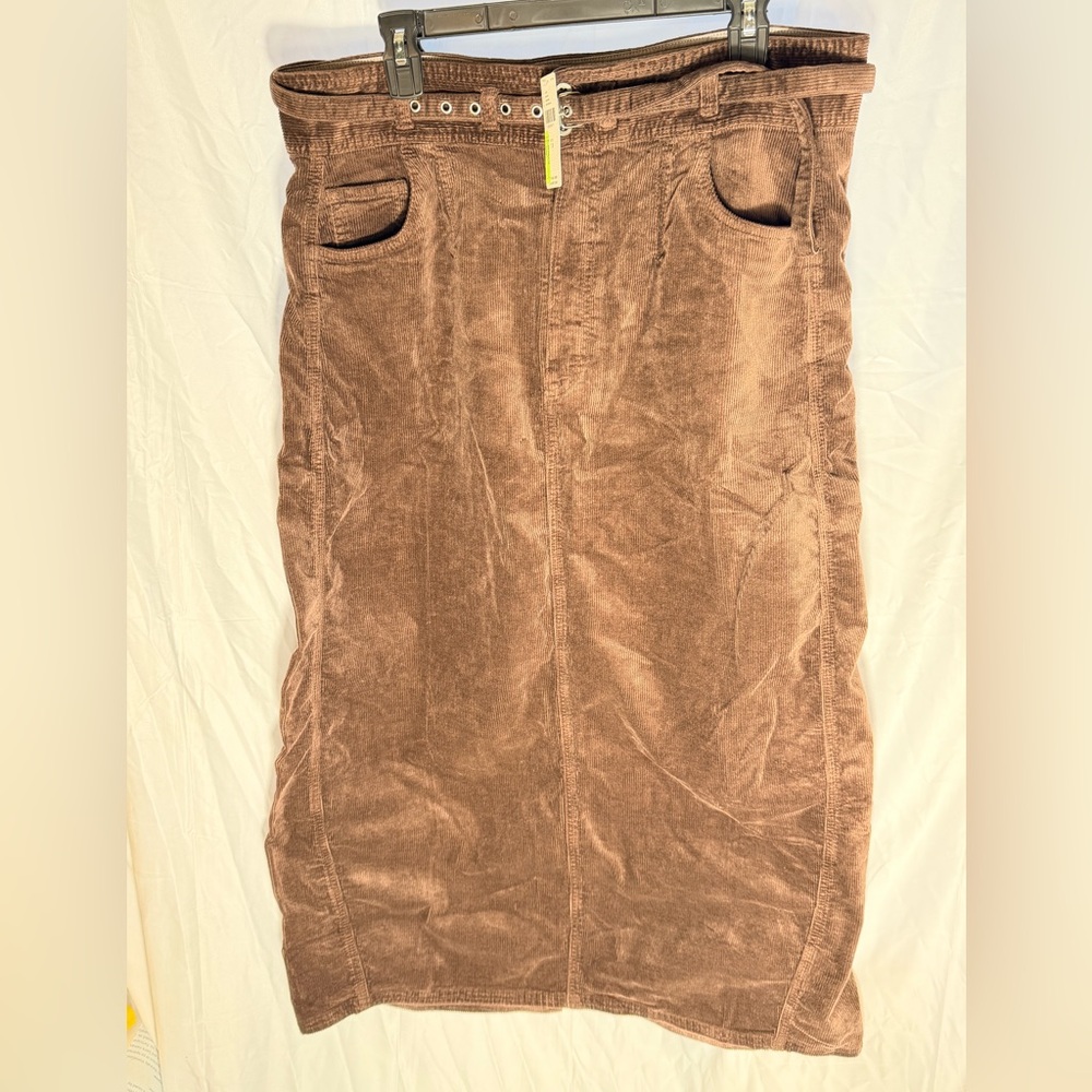 Pilcro NWT Sz 14 Brown Corduroy Skirt